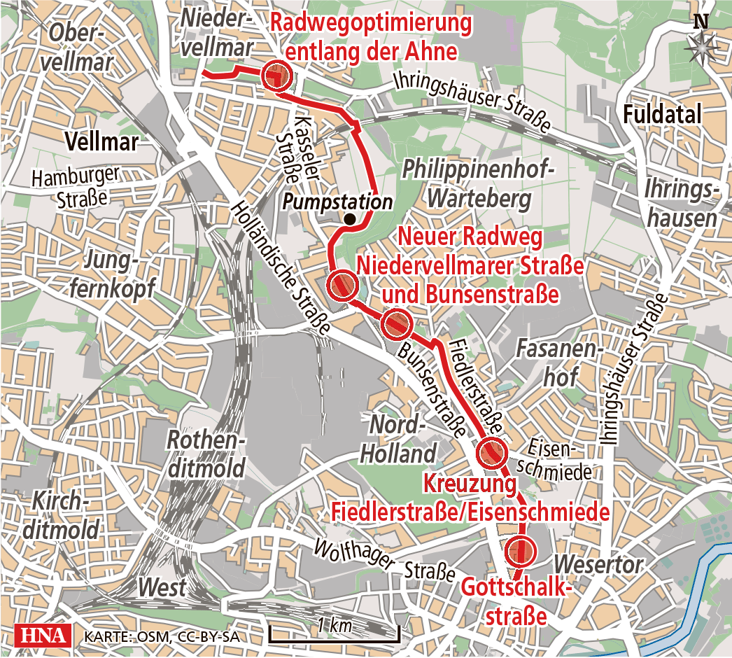 Radschnellverbindung Vellmar - Kassel
