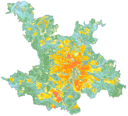 Klimafunktionskarte des ZRK (ohne Maßstab)